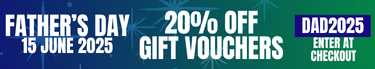 father's day gift voucher. 20% off all gift vouchers. DAD2025. Enter at checkout